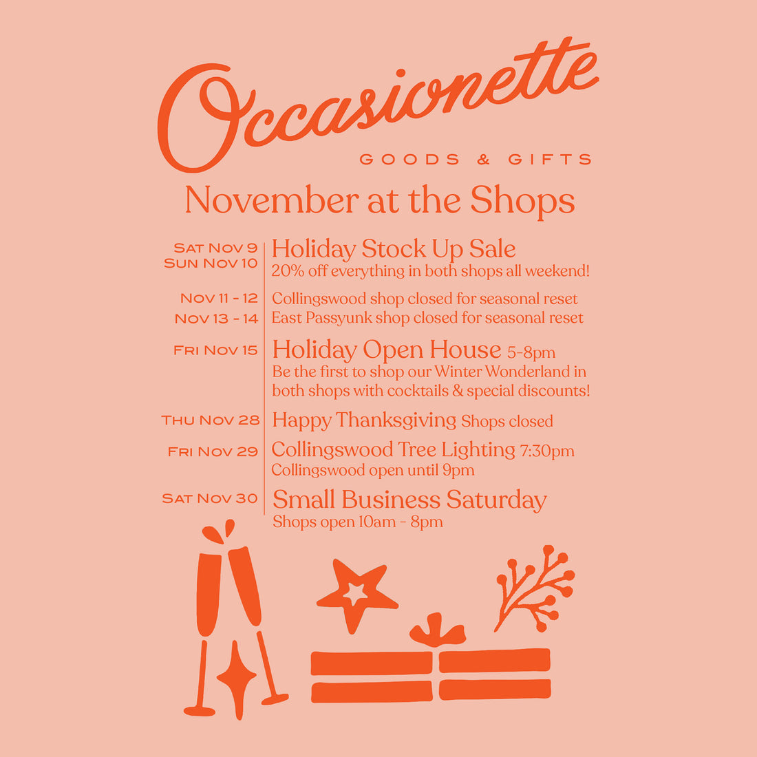 November Events at the shops