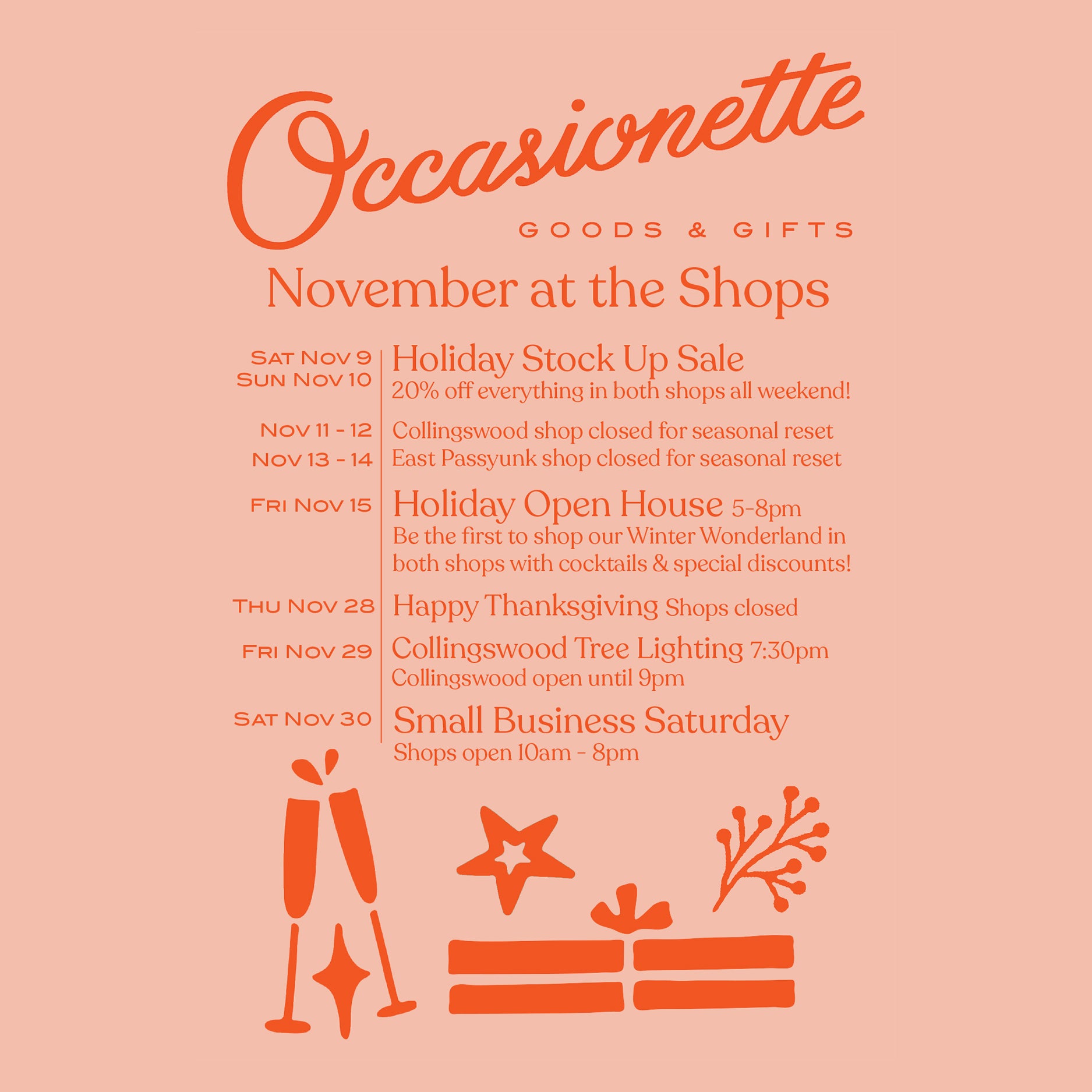 November Events at the shops