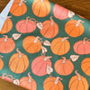 Pumpkins on Green Kitchen Towel