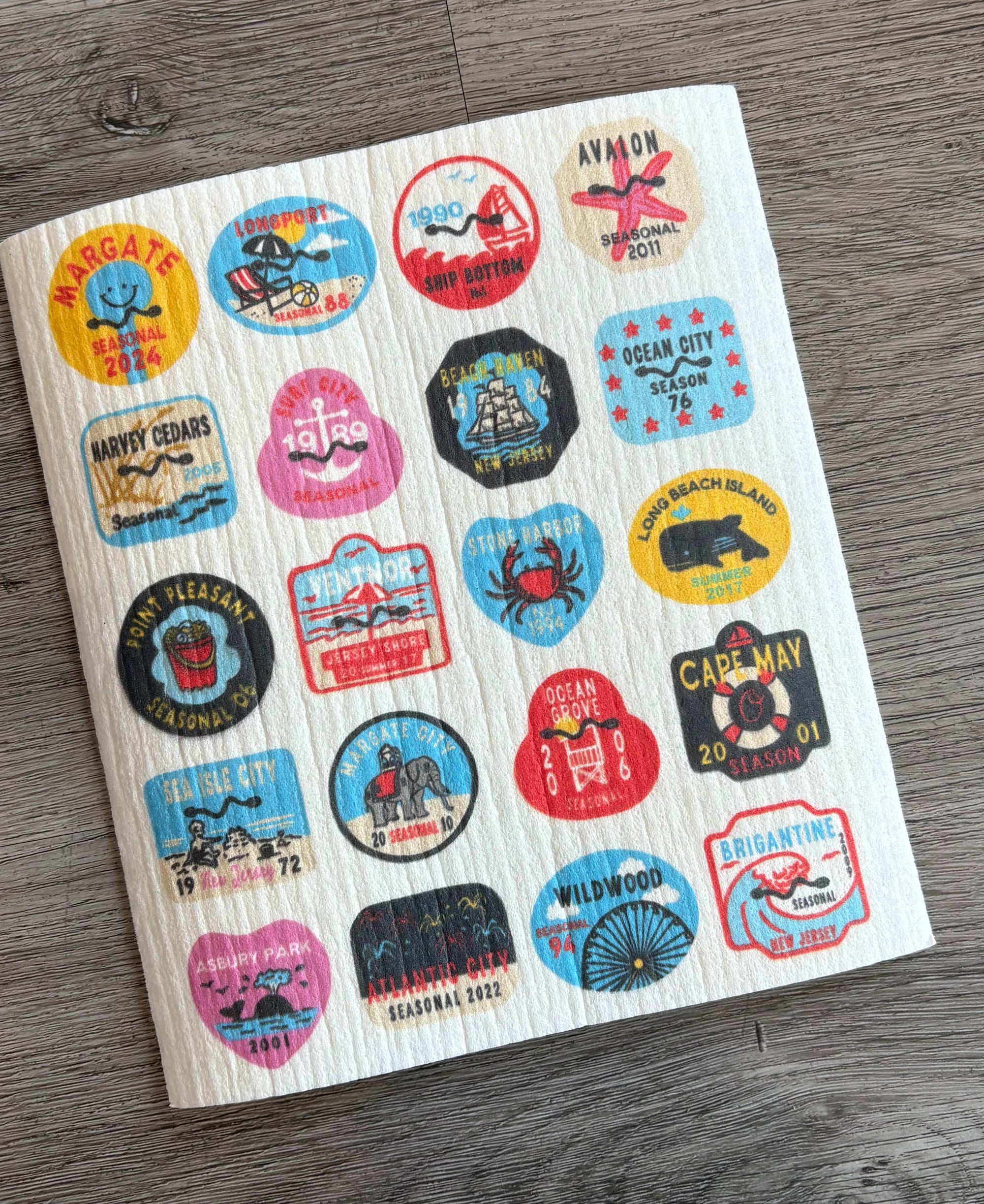 Beach Tags Swedish Dishcloth