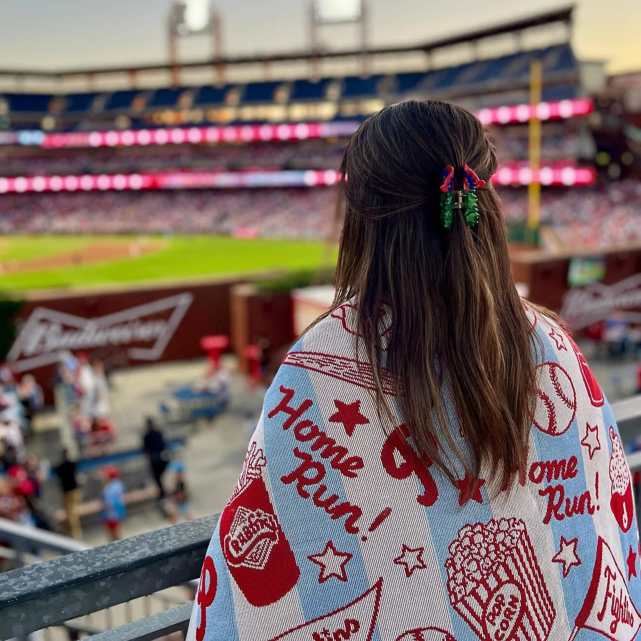 Phillies Striped Woven Throw Blanket