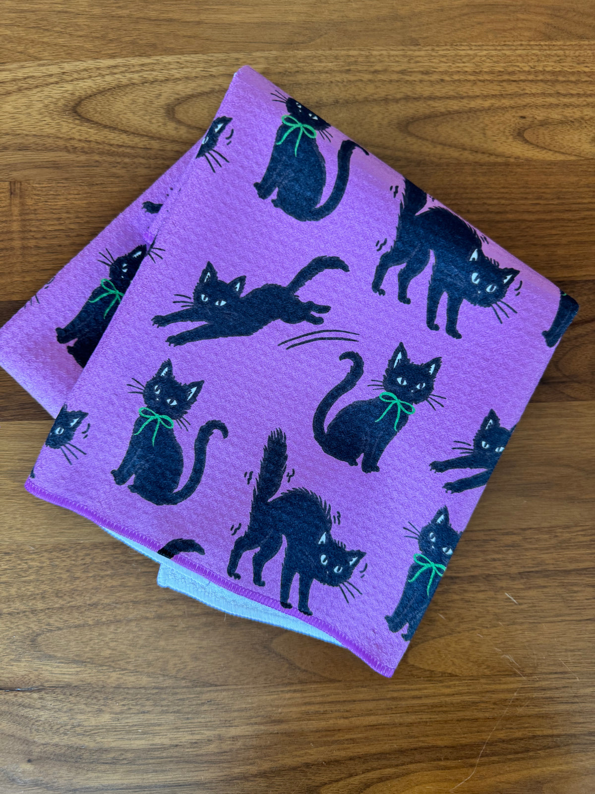Halloween Cat Pattern Kitchen Towel