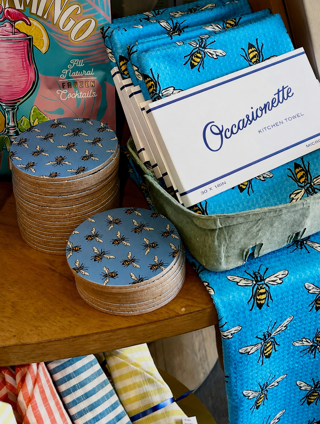 Blue Bees Kitchen Towel