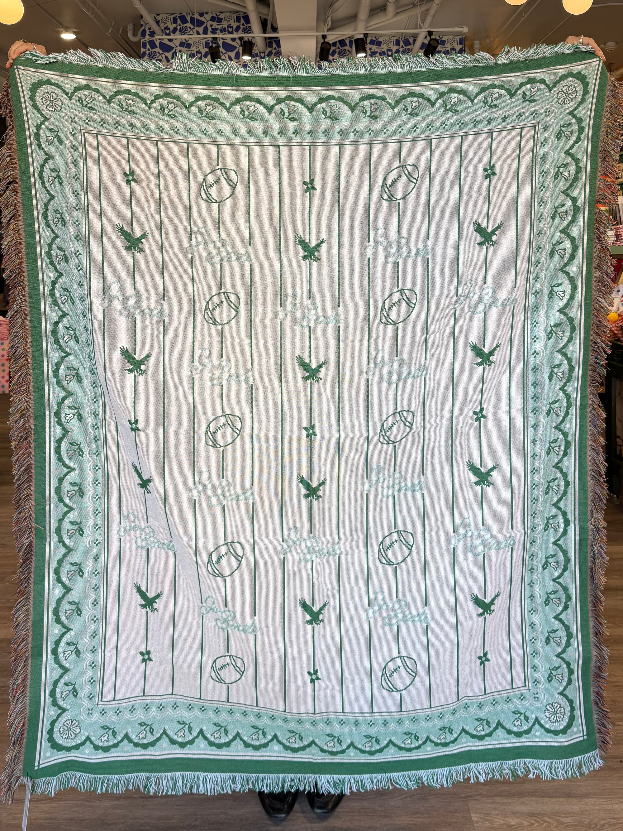 Dainty Birds Woven Throw Blanket