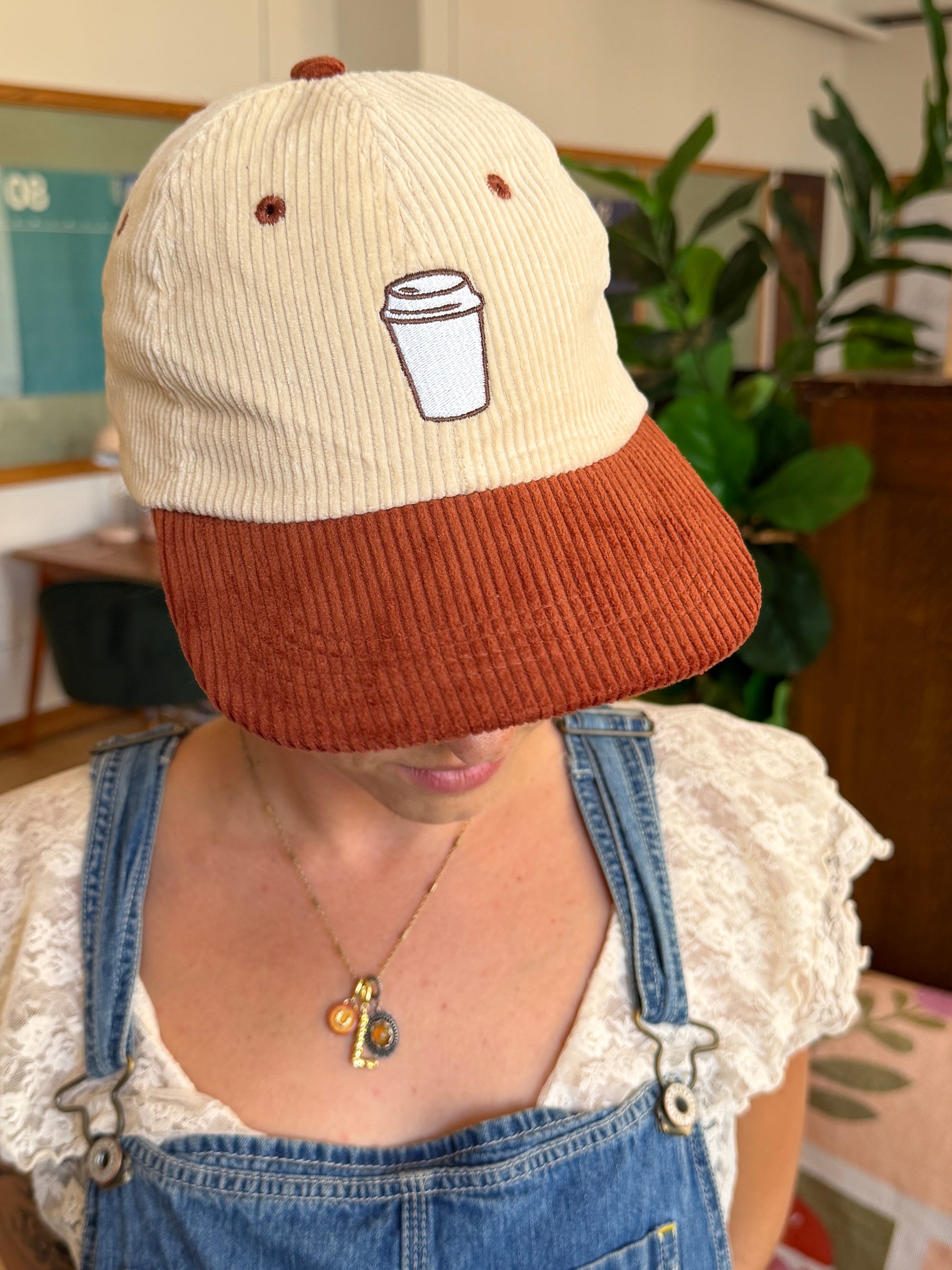 Coffee Cup Corduroy Hat