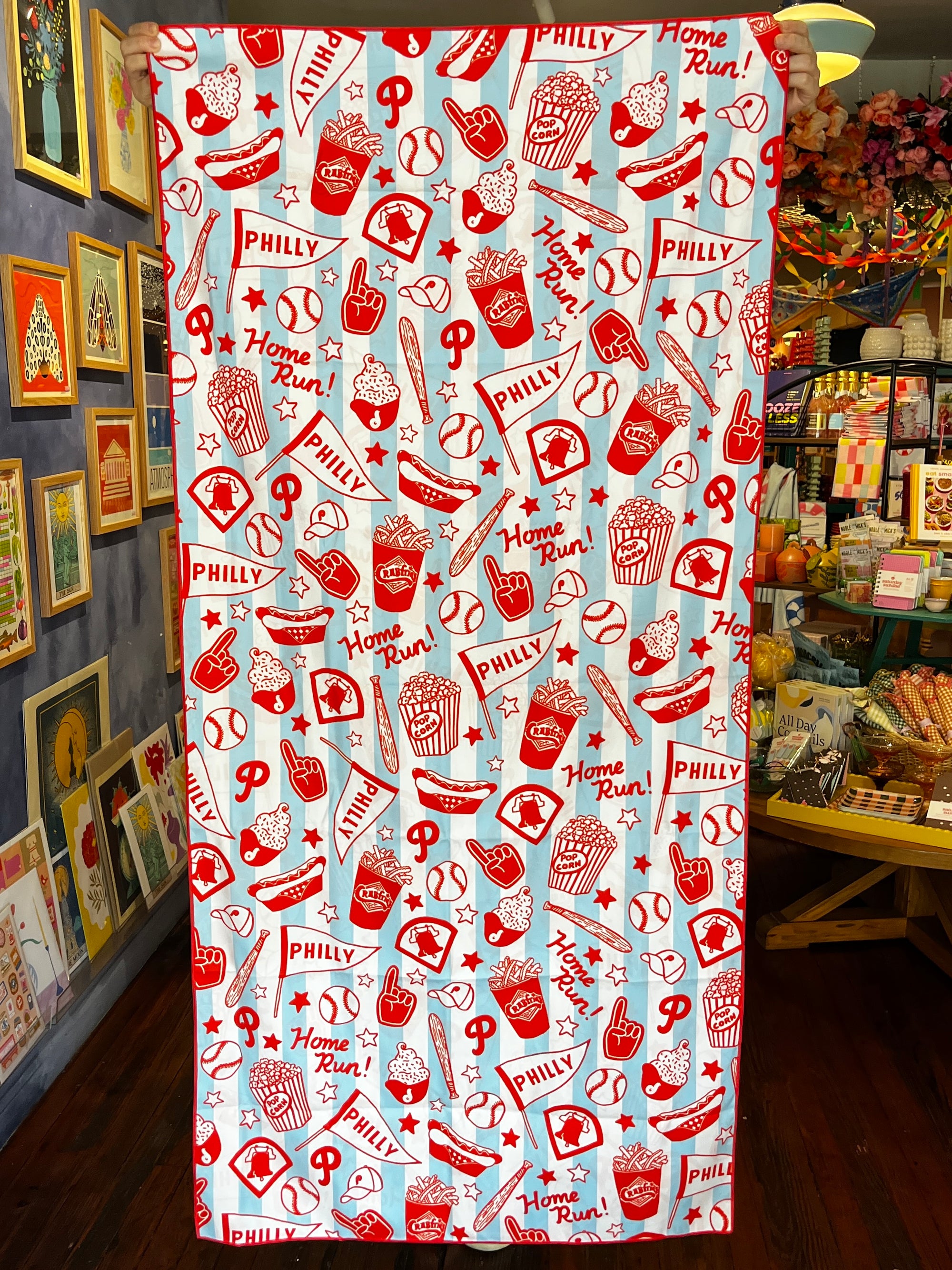 Phillies Striped Quick Dry Swim Towel