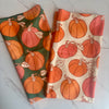 Pumpkins on Green Kitchen Towel