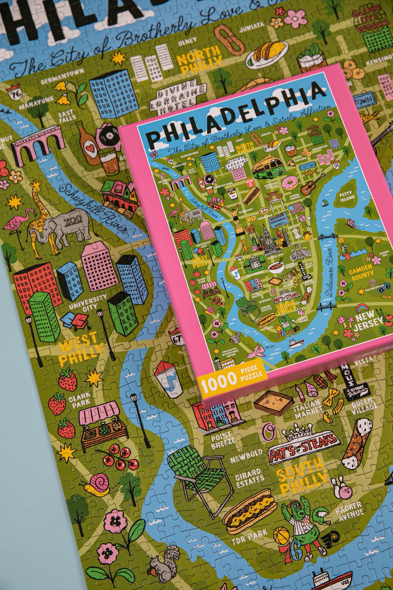 Philadelphia Map 1000 Piece Jigsaw Puzzle
