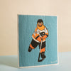Hockey Mascot Swedish Dish Cloth