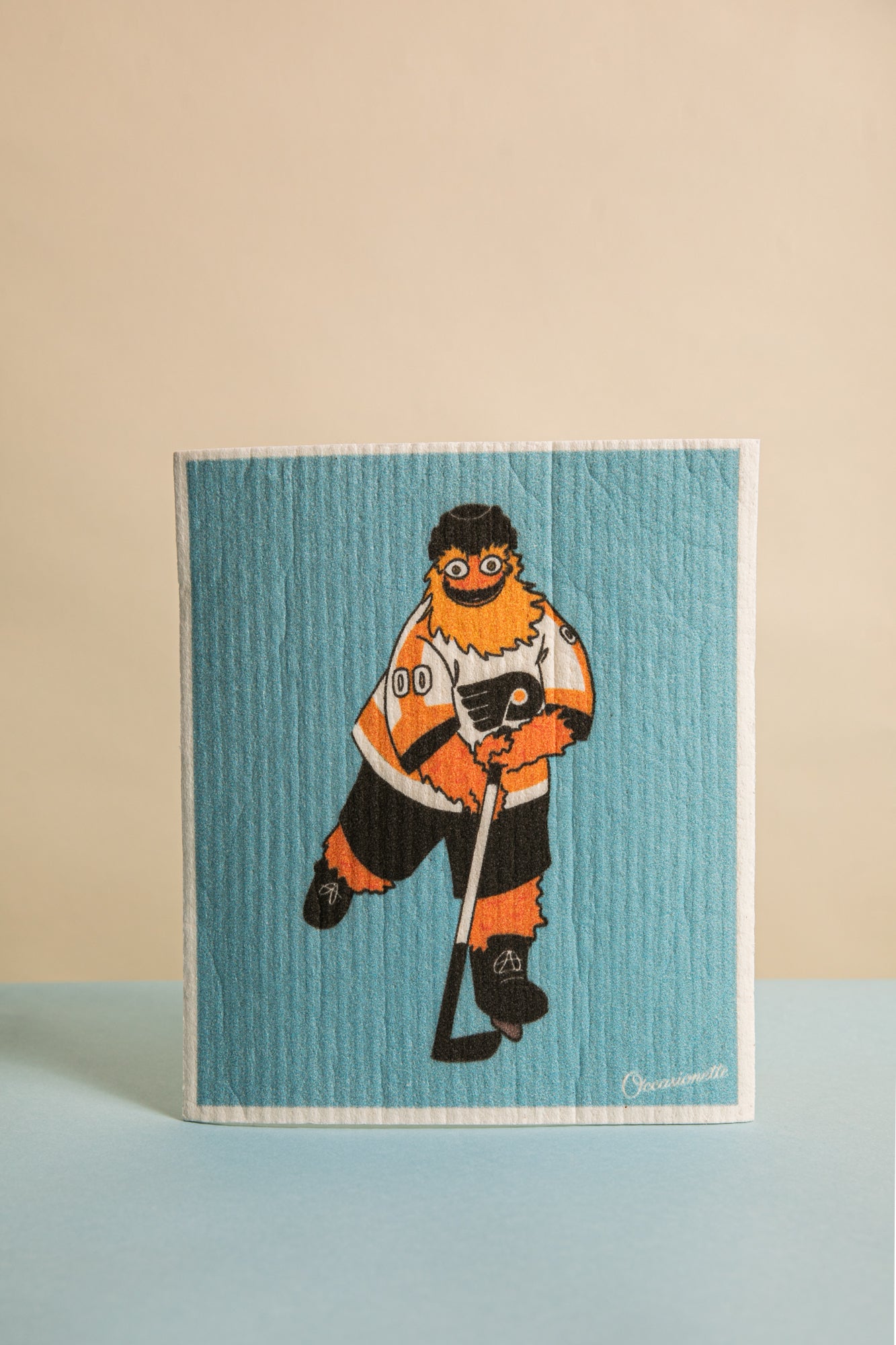 Hockey Mascot Swedish Dish Cloth