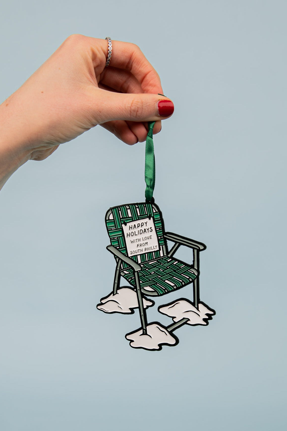 South Philly Parking Enamel Ornament