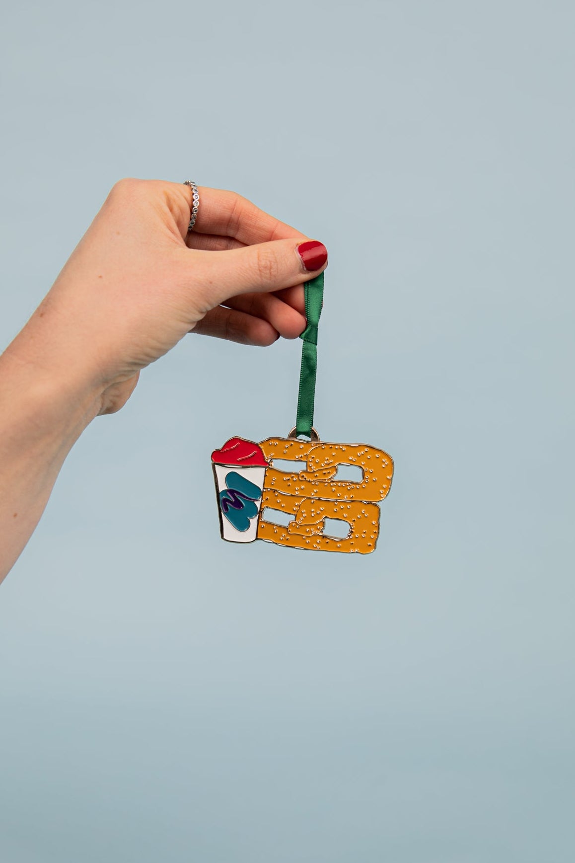 Soft Pretzel + Water Ice Ornament