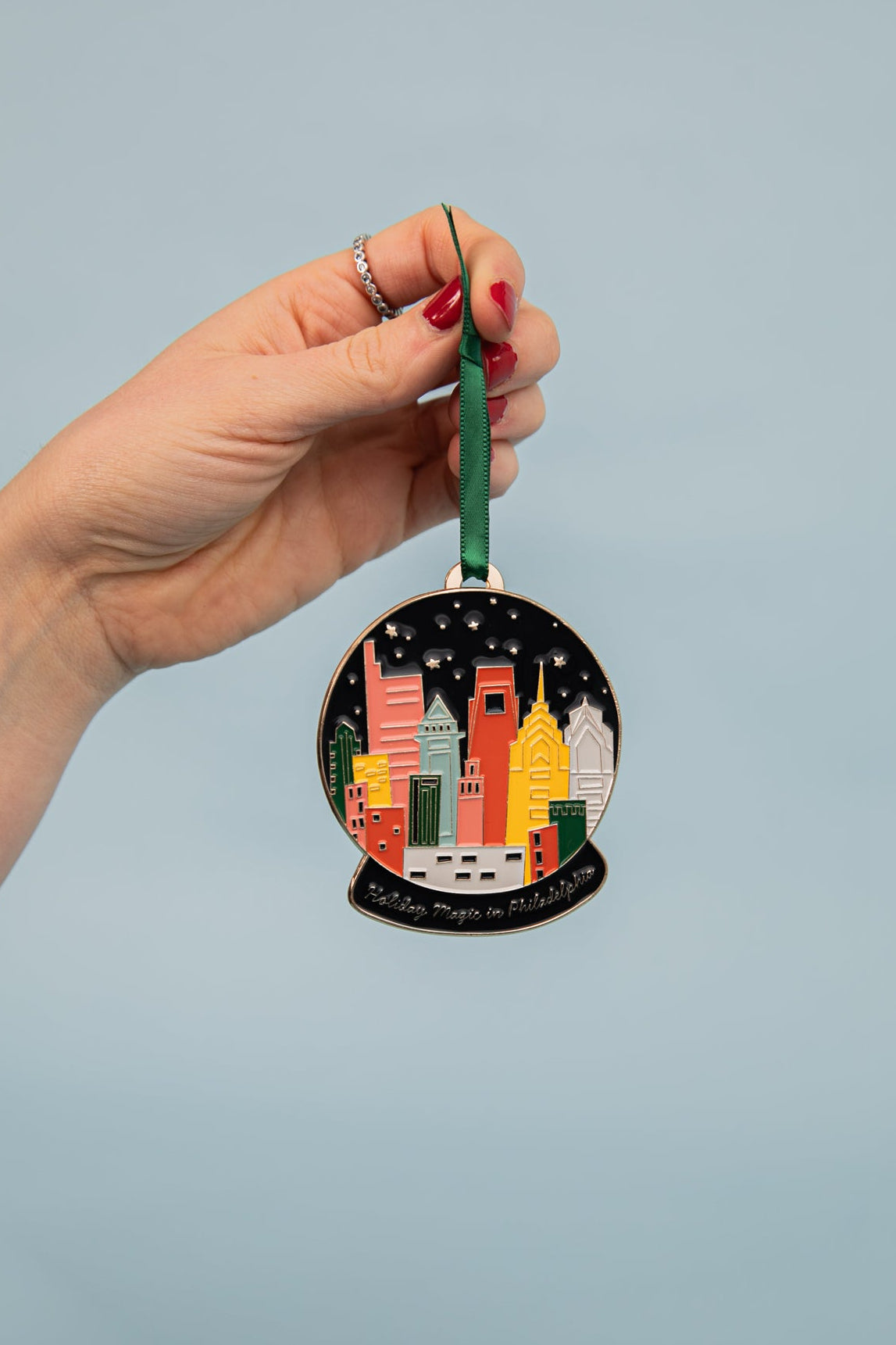 Philadelphia Skyline Snowglobe Ornament