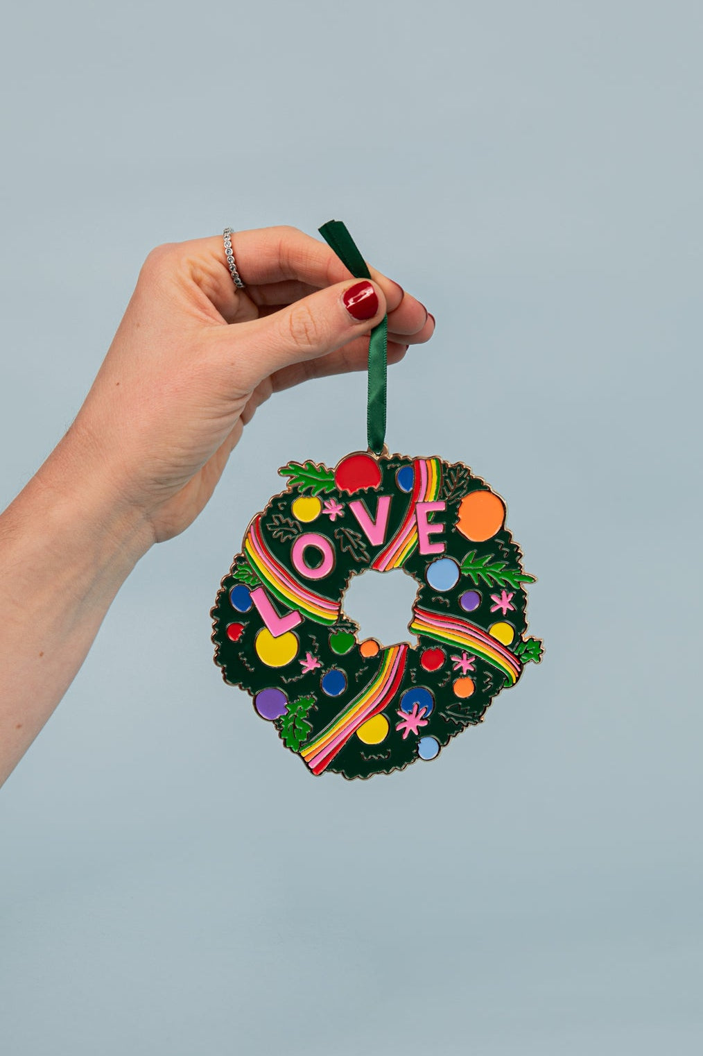Pride Wreath Enamel Ornament