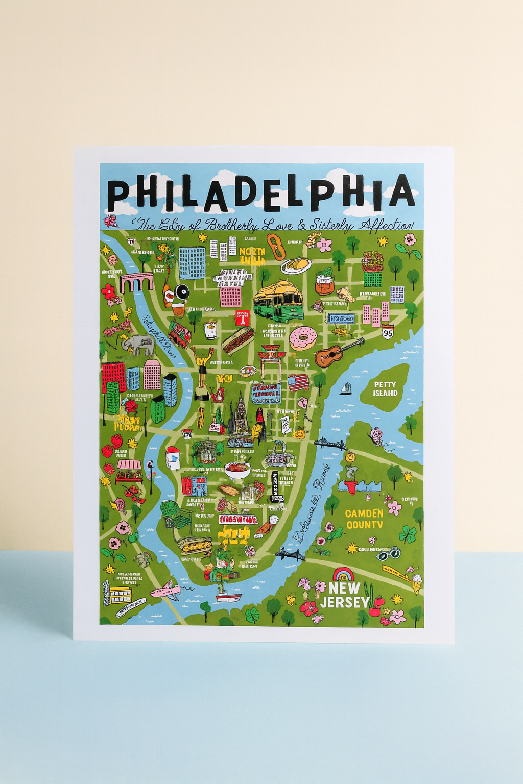Philadelphia Map 11x14 Art Print