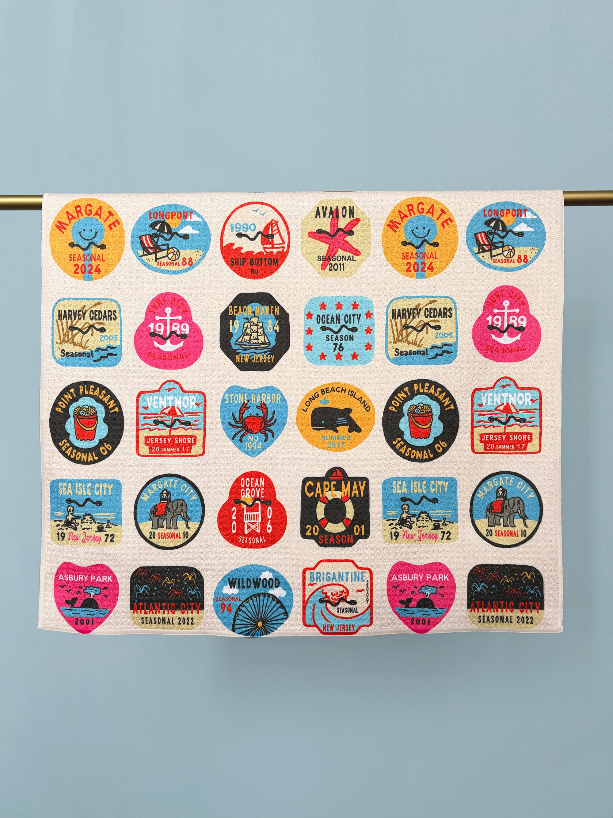 Beach Tags Kitchen Towel - Occasionette