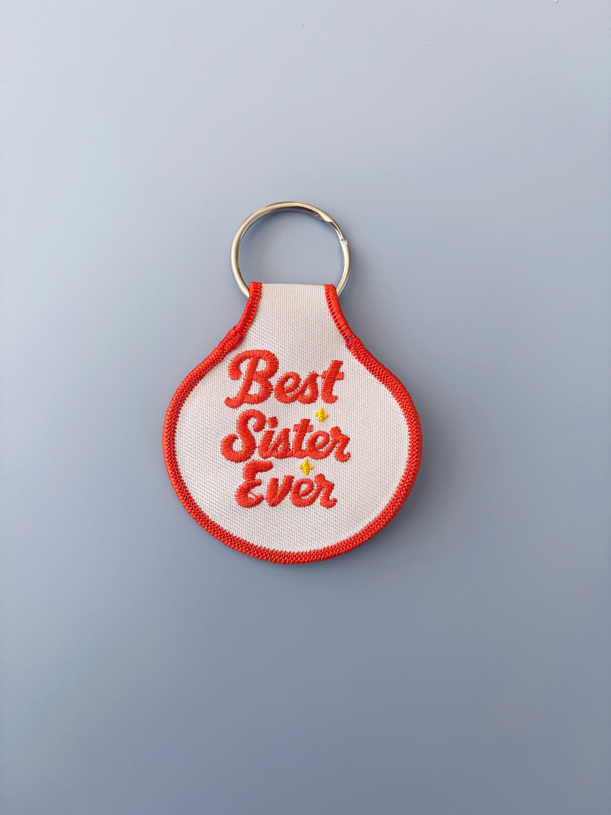 Best Sister Ever Embroidered Keychain - Occasionette