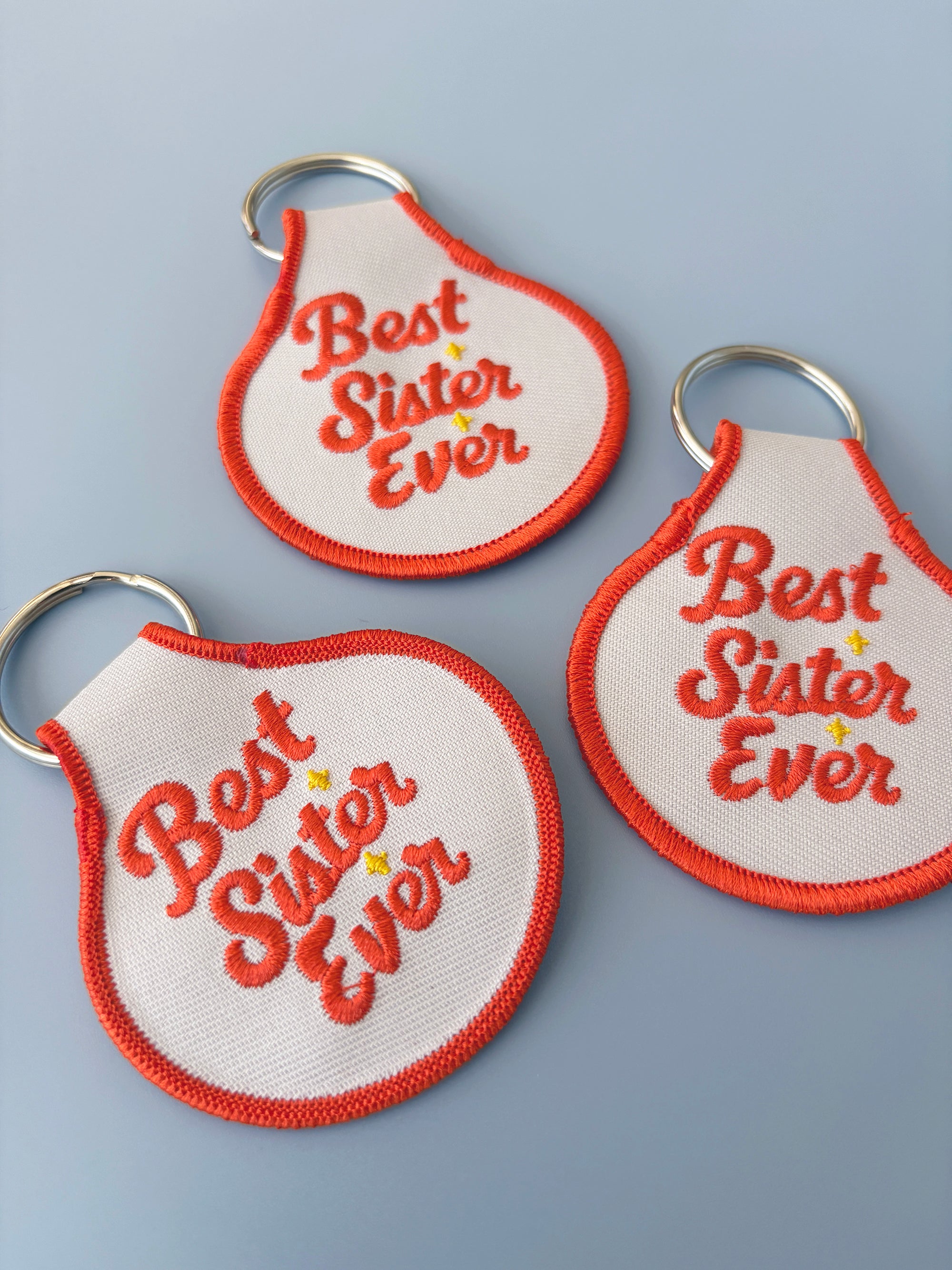 Best Sister Ever Embroidered Keychain - Occasionette