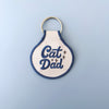 Cat Dad Embroidered Keychain - Occasionette