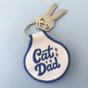 Cat Dad Embroidered Keychain - Occasionette