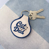 Cat Dad Embroidered Keychain - Occasionette