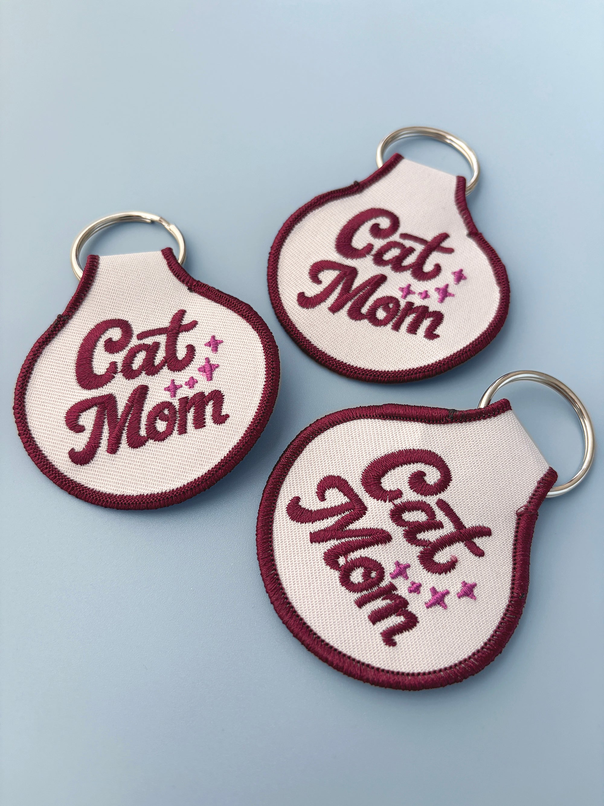 Cat Mom Embroidered Keychain - Occasionette