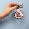 Cat Mom Embroidered Keychain - Occasionette