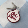 Cat Mom Embroidered Keychain - Occasionette