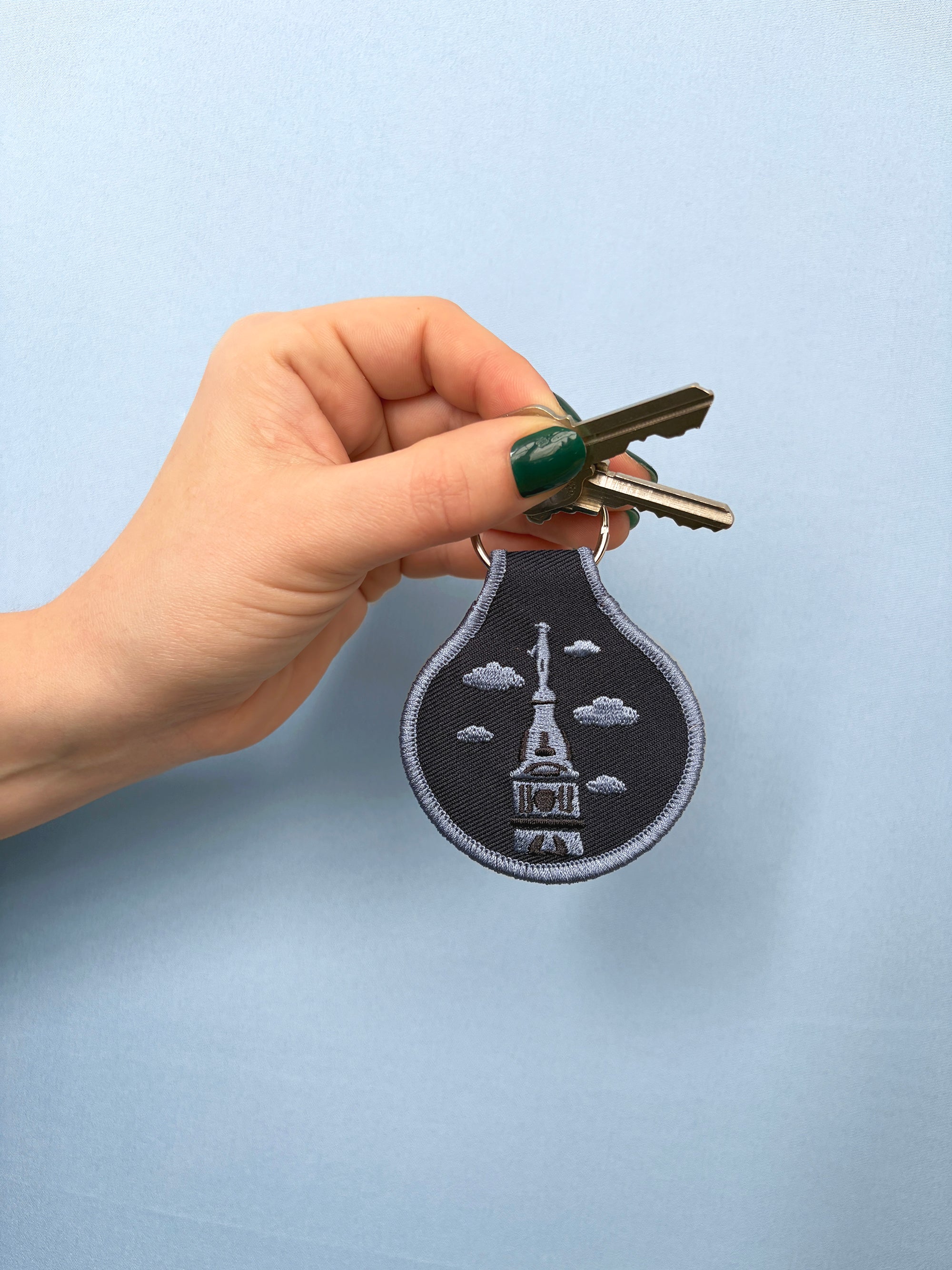 City Hall Embroidered Keychain - Occasionette
