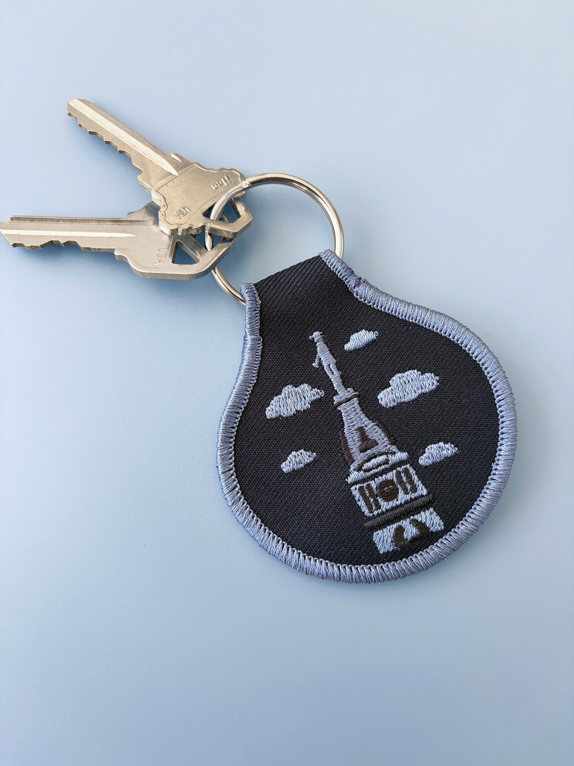 City Hall Embroidered Keychain - Occasionette