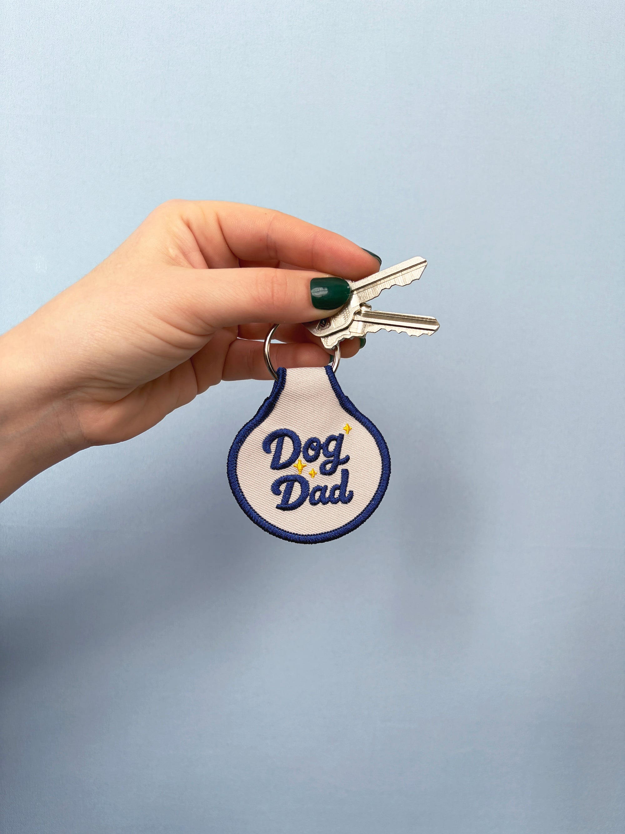 Dog Dad Embroidered Keychain - Occasionette