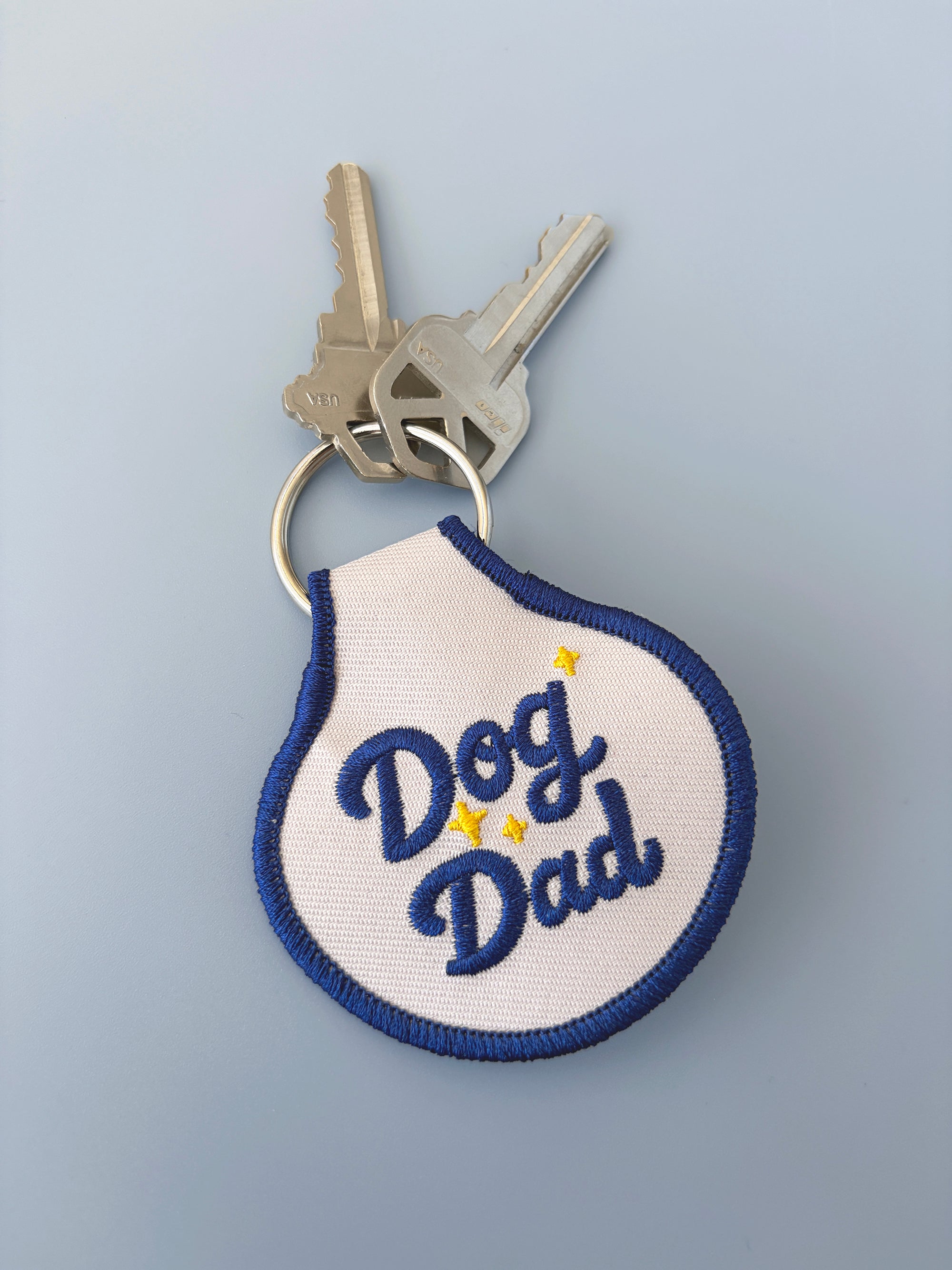 Dog Dad Embroidered Keychain - Occasionette
