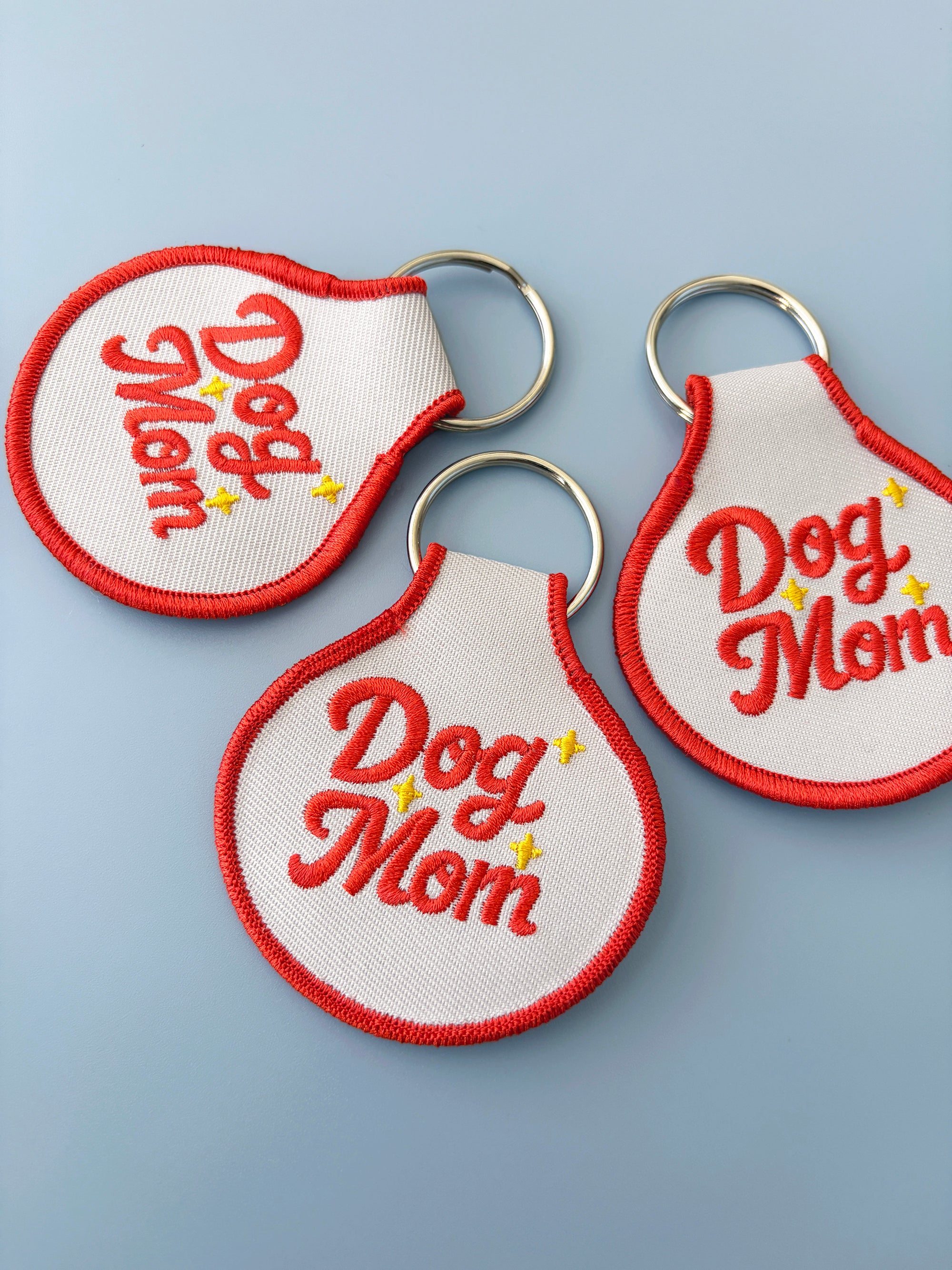 Dog Mom Embroidered Keychain - Occasionette