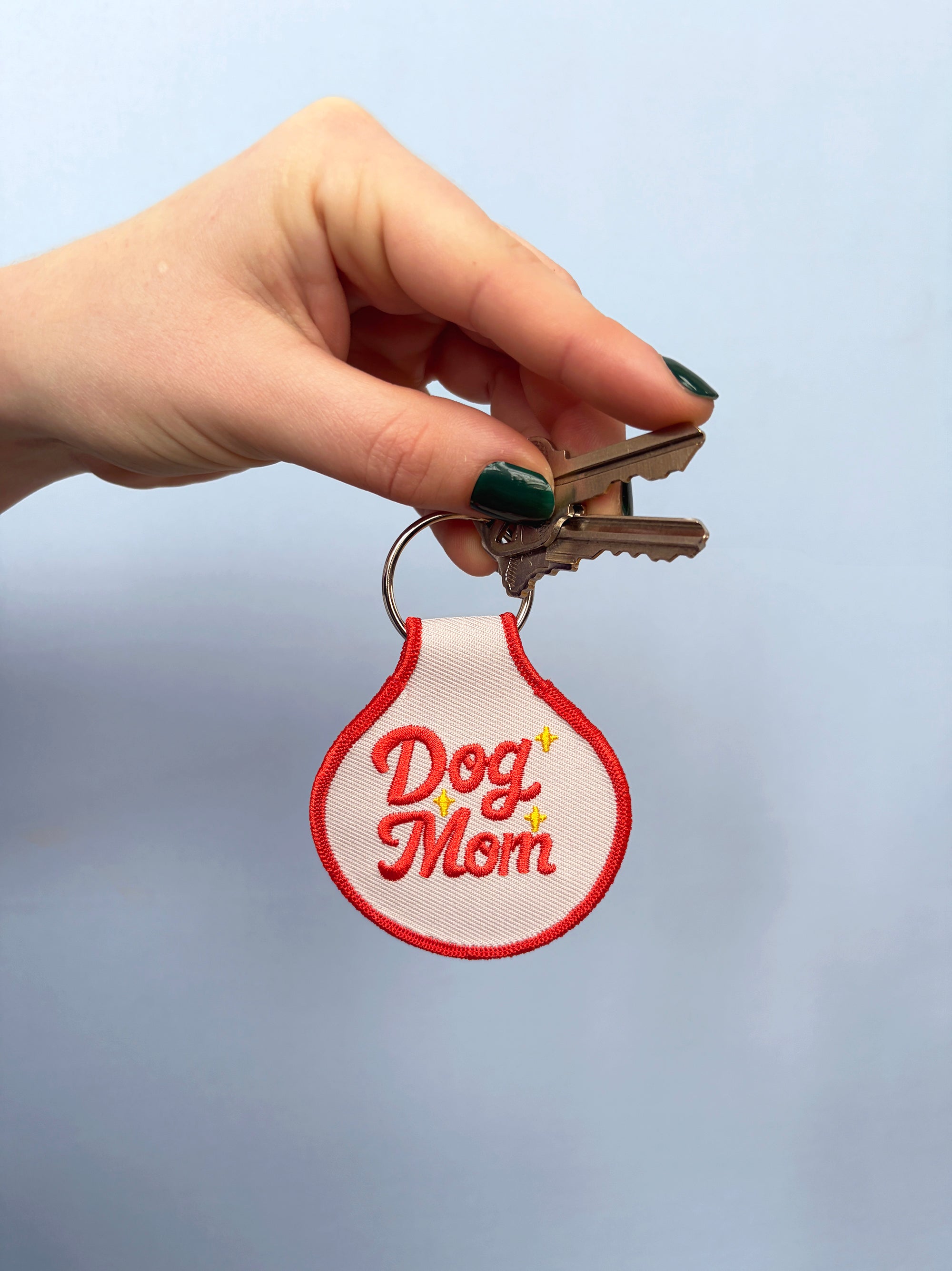 Dog Mom Embroidered Keychain - Occasionette