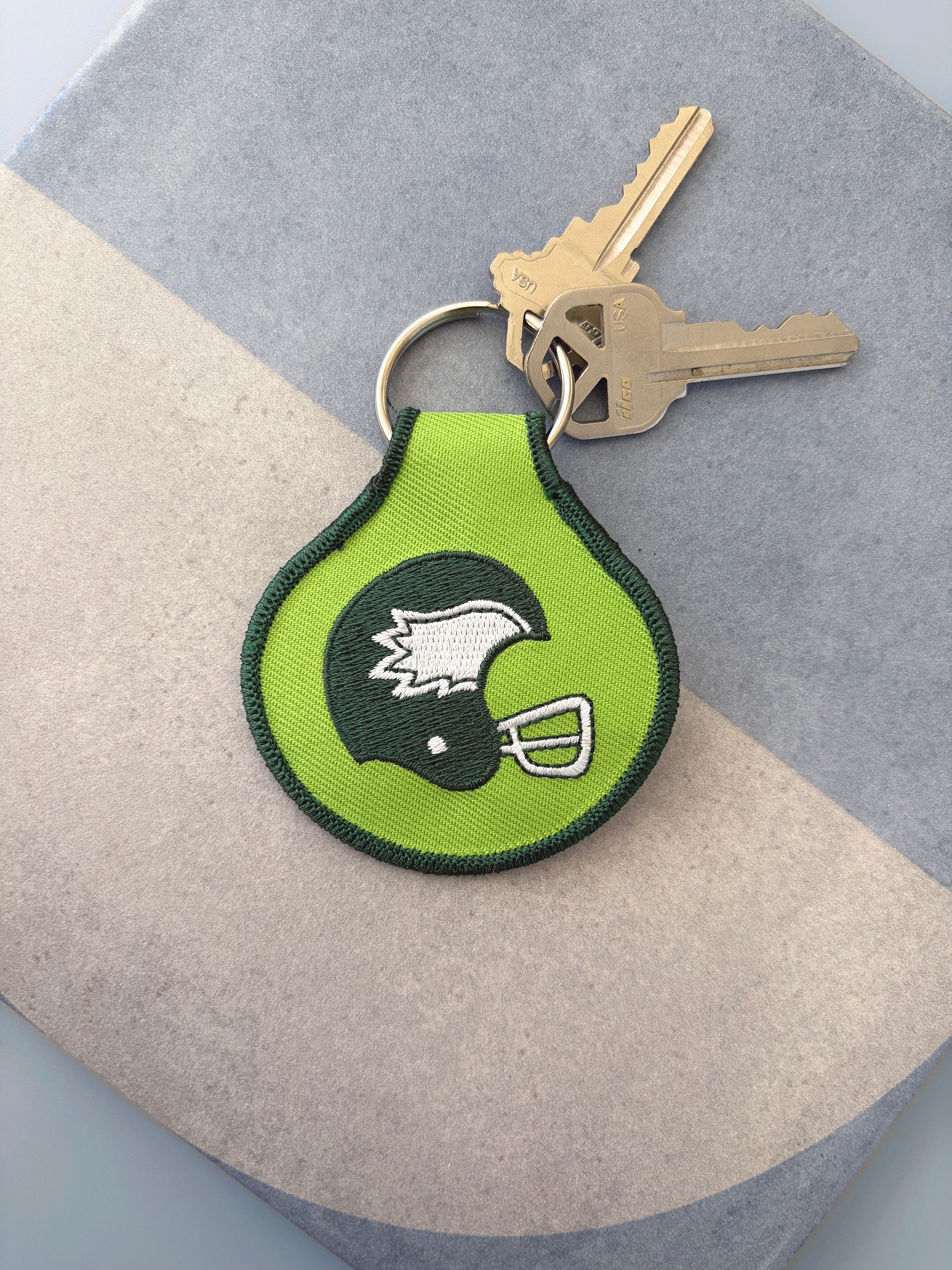 Eagles Helmet Embroidered Keychain - Occasionette