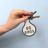 Go Birds Embroidered Keychain - Occasionette