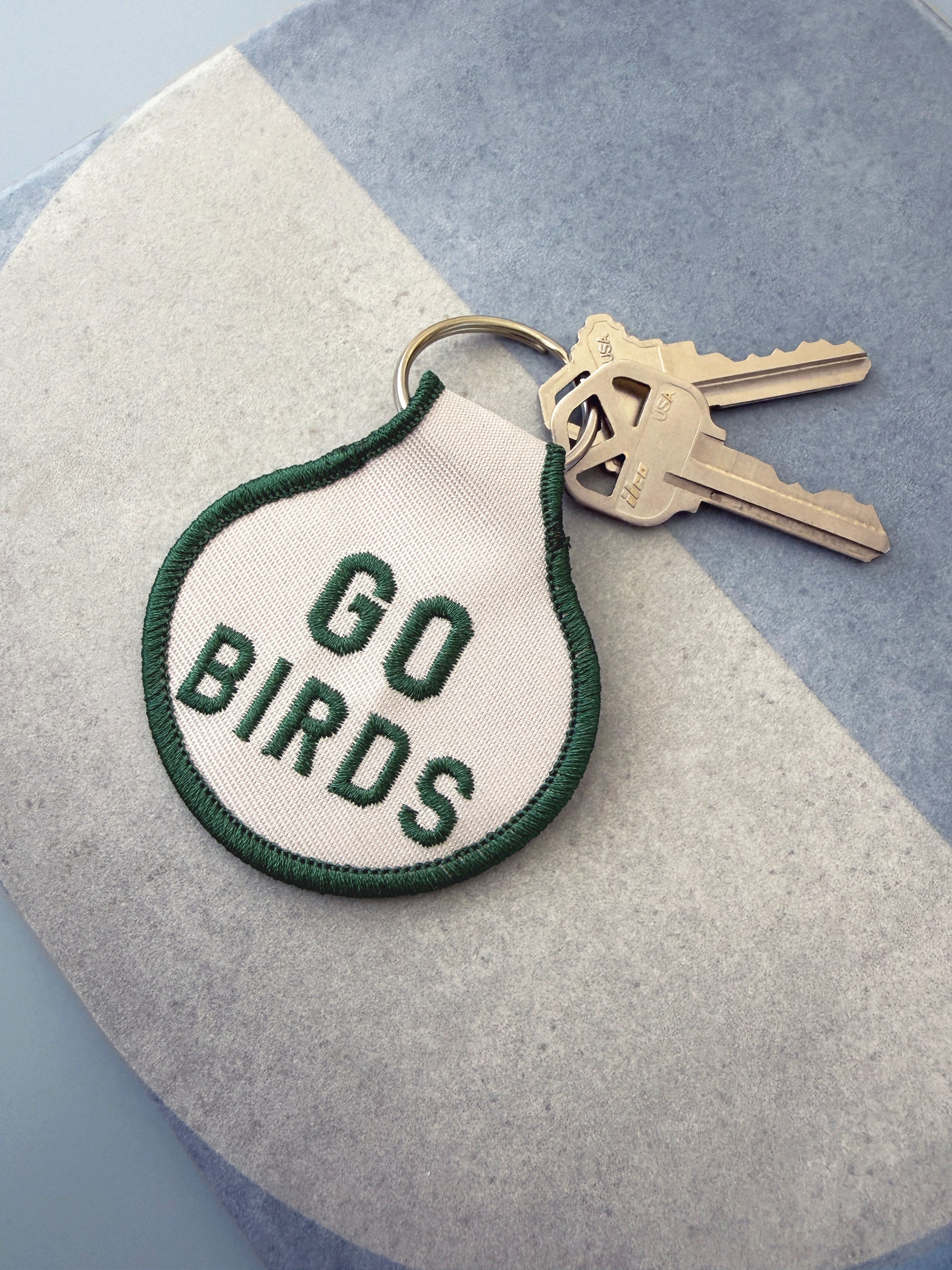 Go Birds Embroidered Keychain - Occasionette