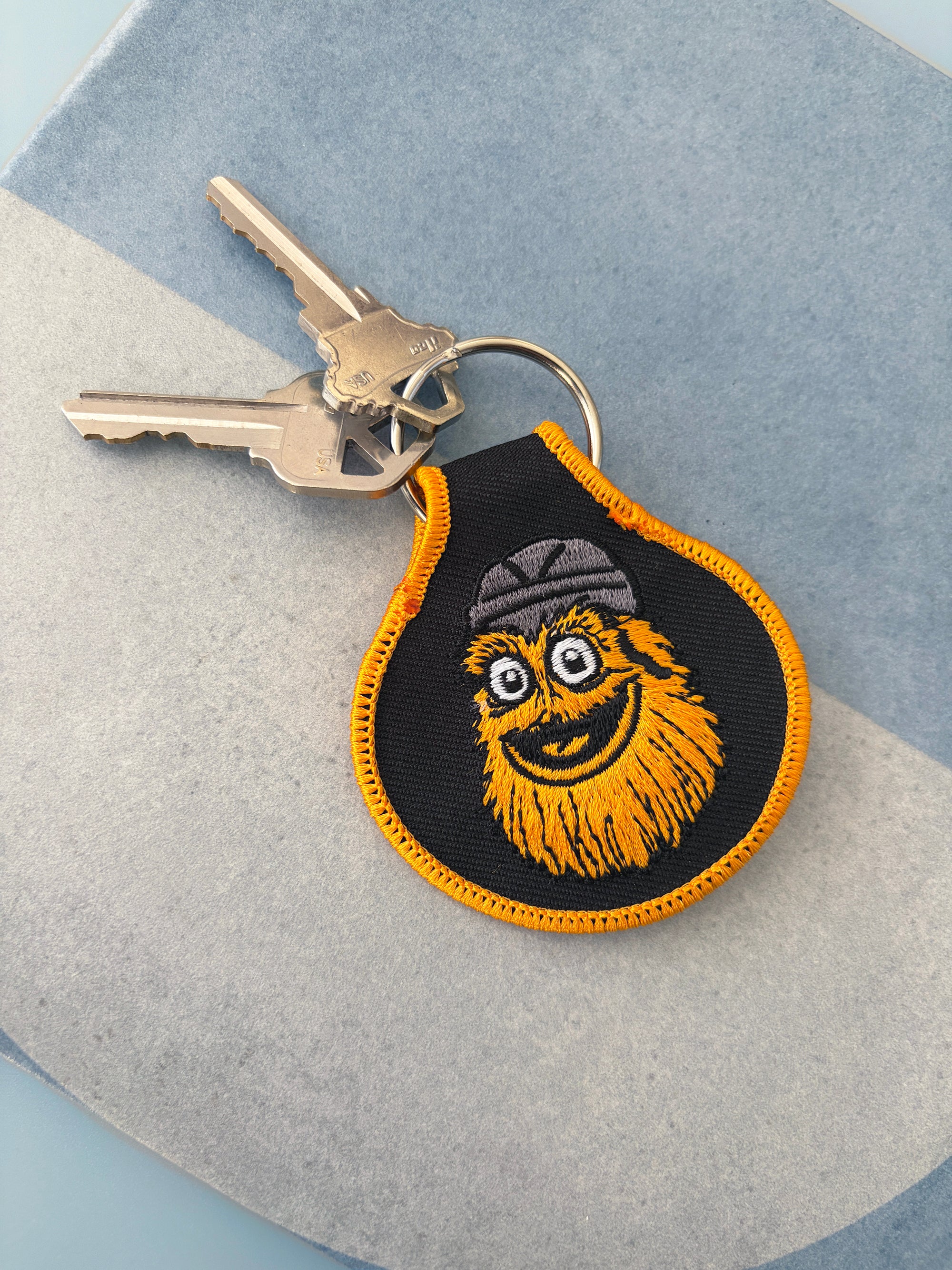 Gritty Embroidered Keychain - Occasionette