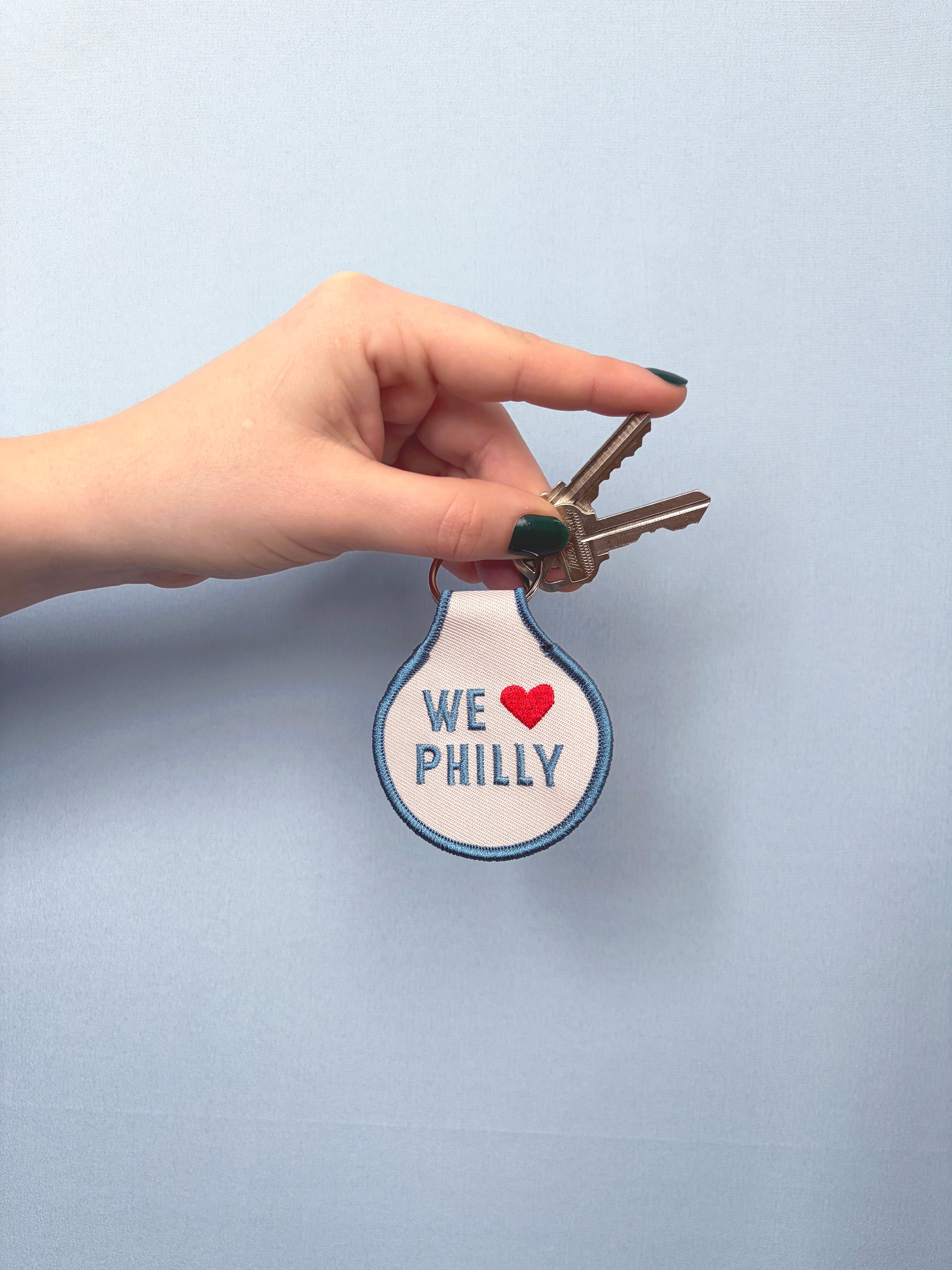 We Love Philly Embroidered Keychain - Occasionette