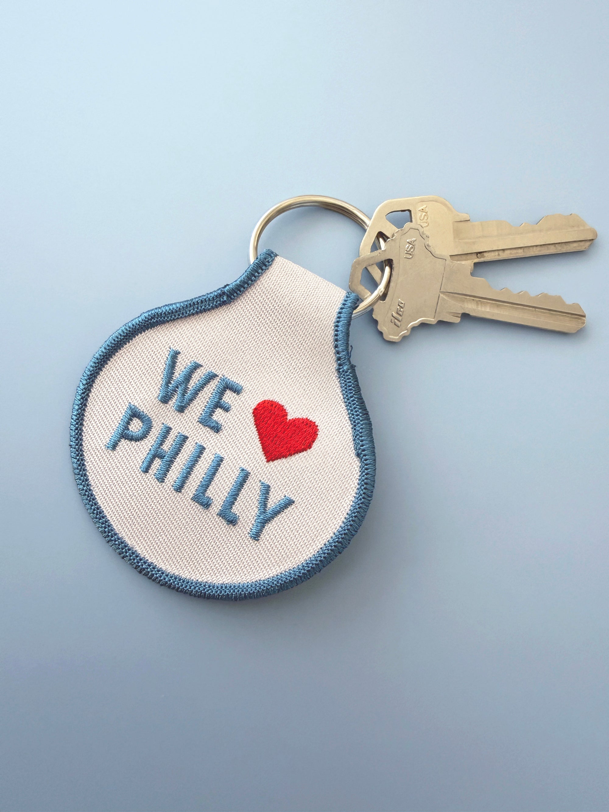 We Love Philly Embroidered Keychain - Occasionette