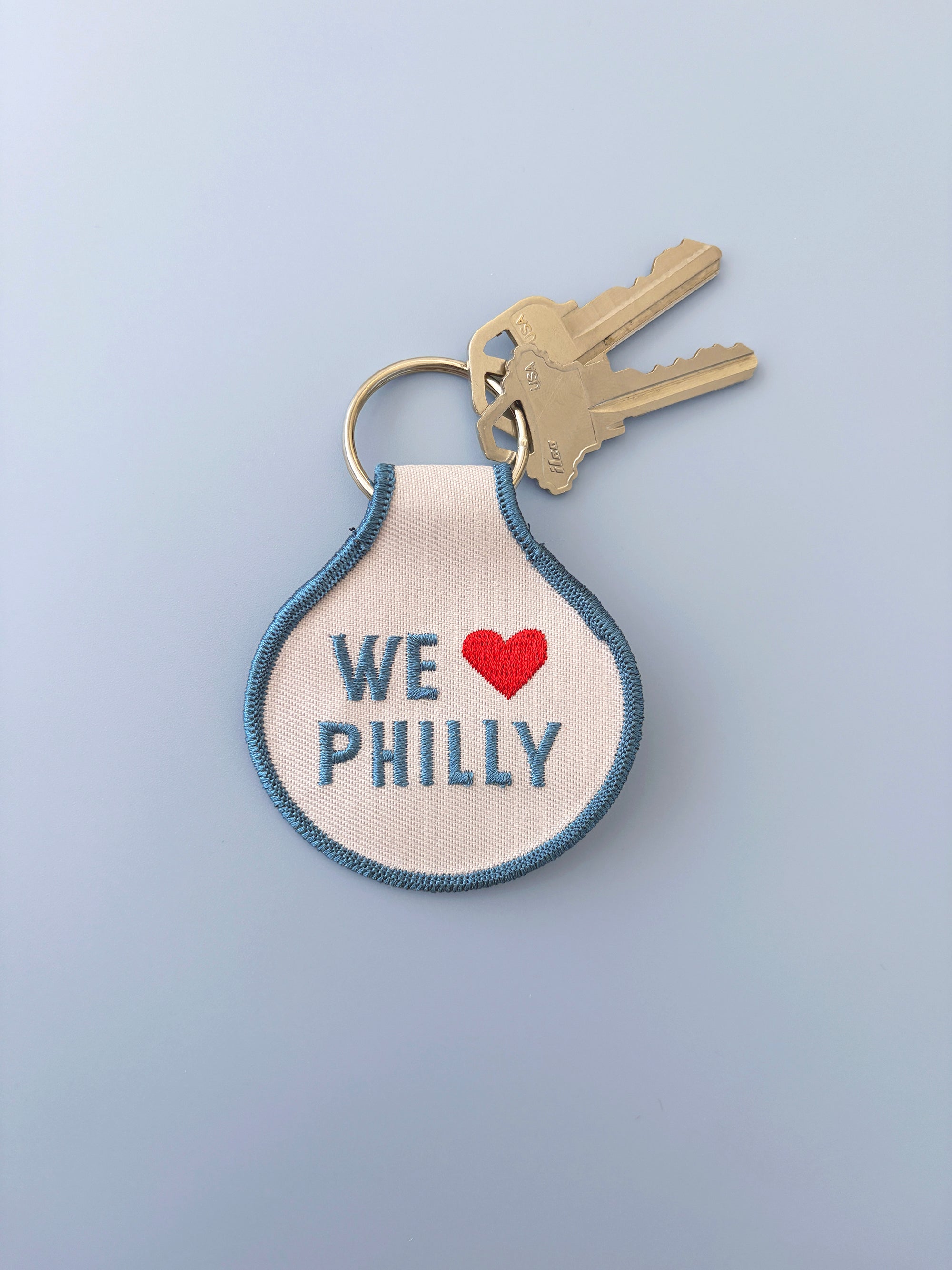 We Love Philly Embroidered Keychain - Occasionette