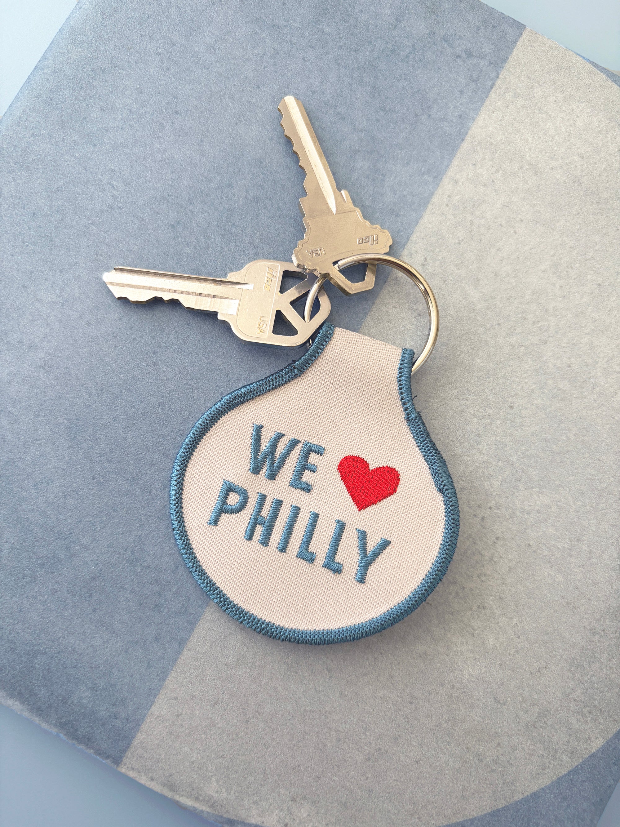 We Love Philly Embroidered Keychain - Occasionette