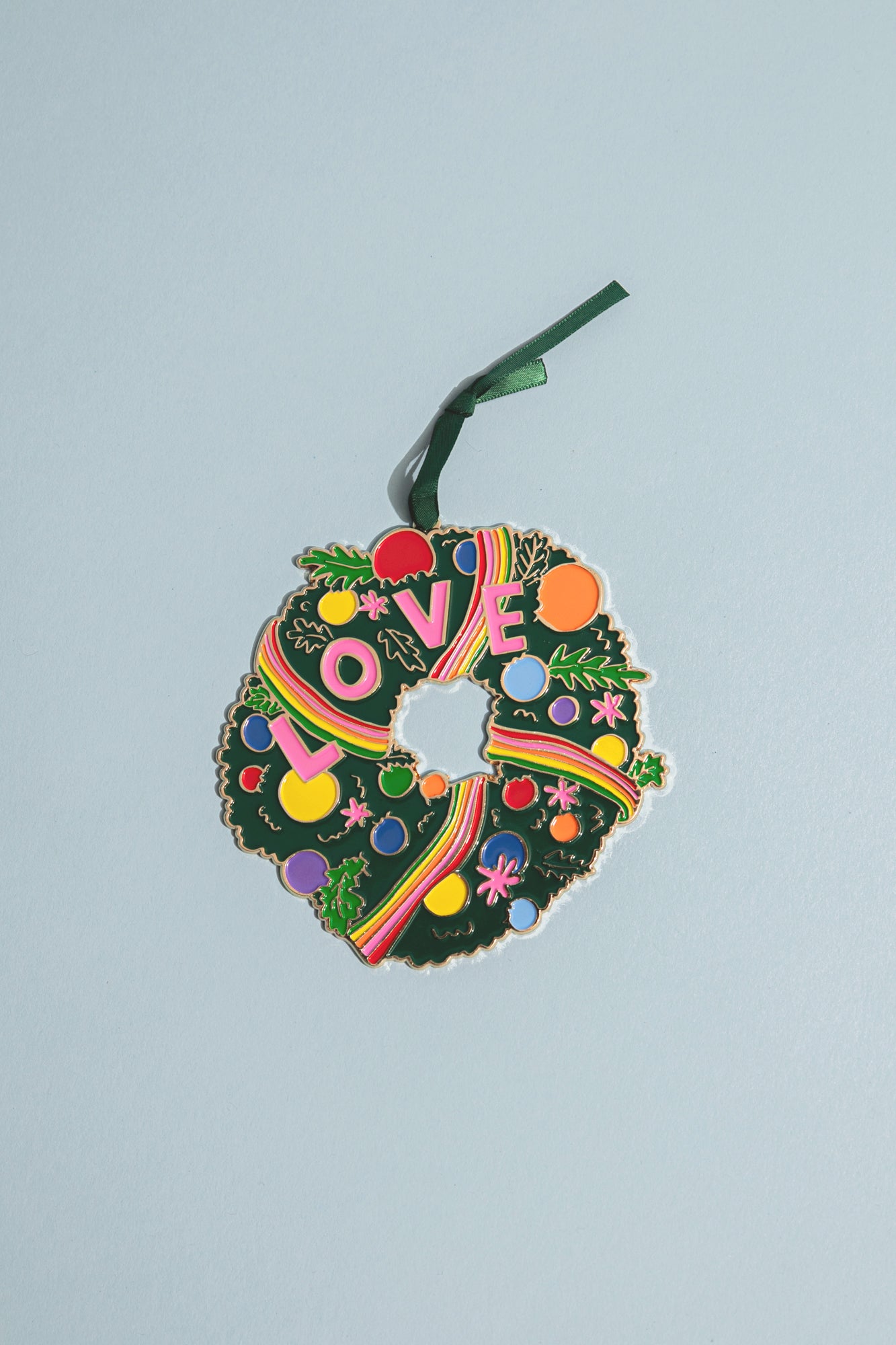Pride Wreath Enamel Ornament