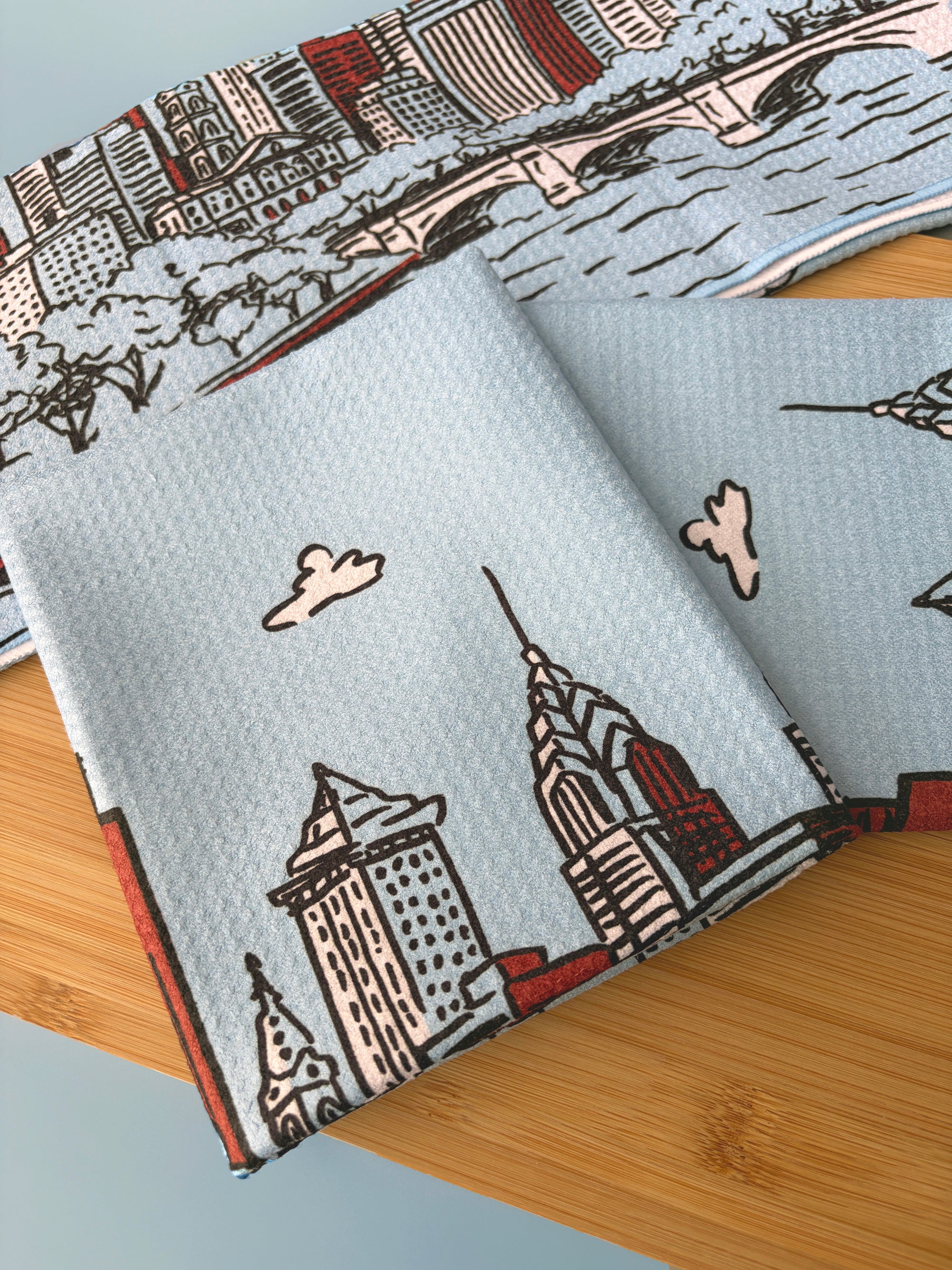 Blue Philadelphia Skyline Kitchen Towel - Occasionette
