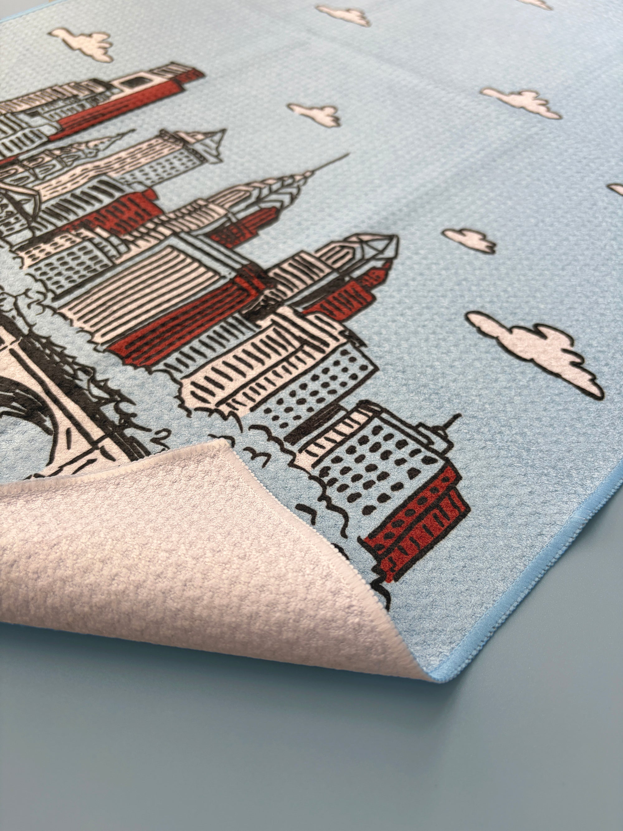 Blue Philadelphia Skyline Kitchen Towel - Occasionette