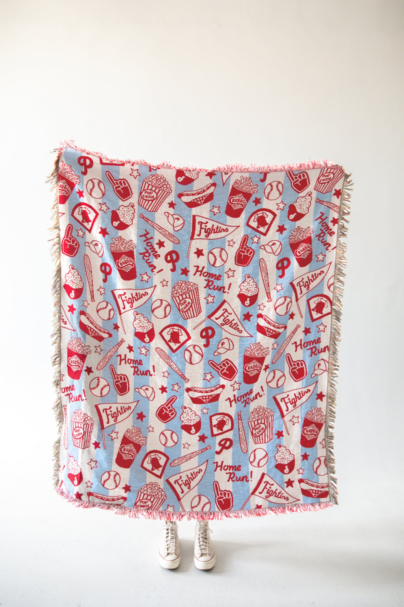 Phillies Striped Woven Throw Blanket