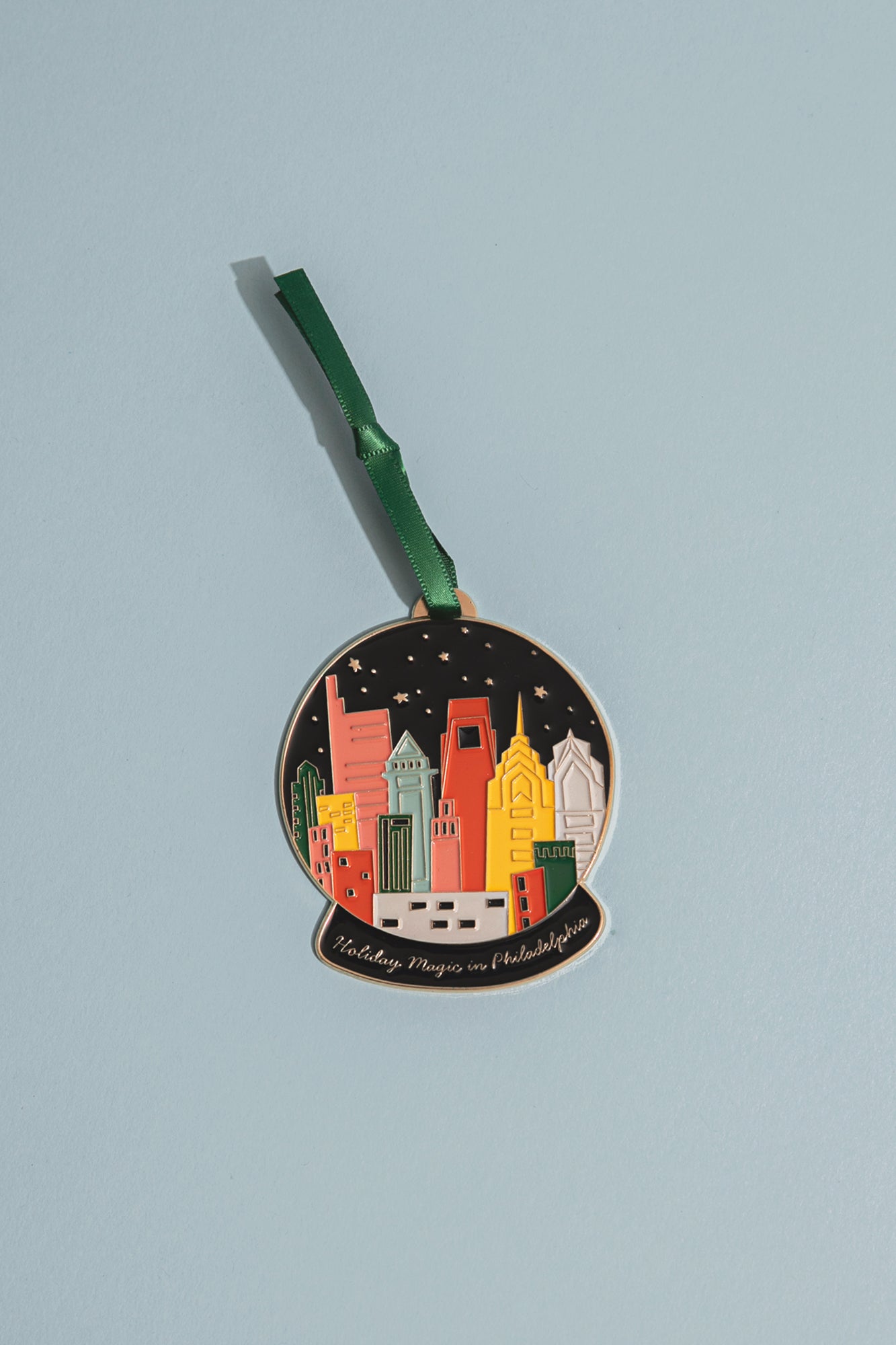 Philadelphia Skyline Snowglobe Ornament