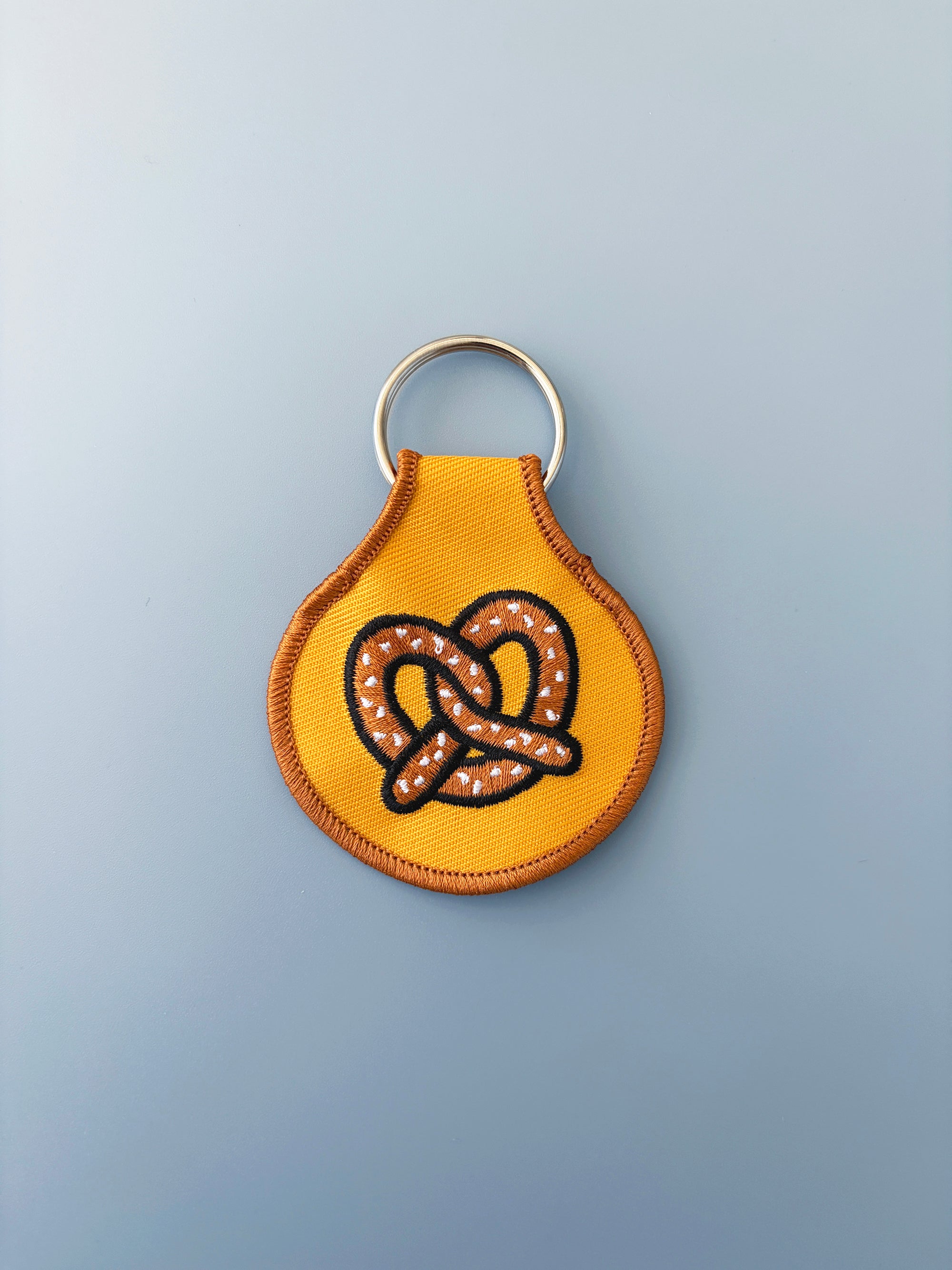 Pretzel Embroidered Keychain - Occasionette