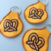 Pretzel Embroidered Keychain - Occasionette