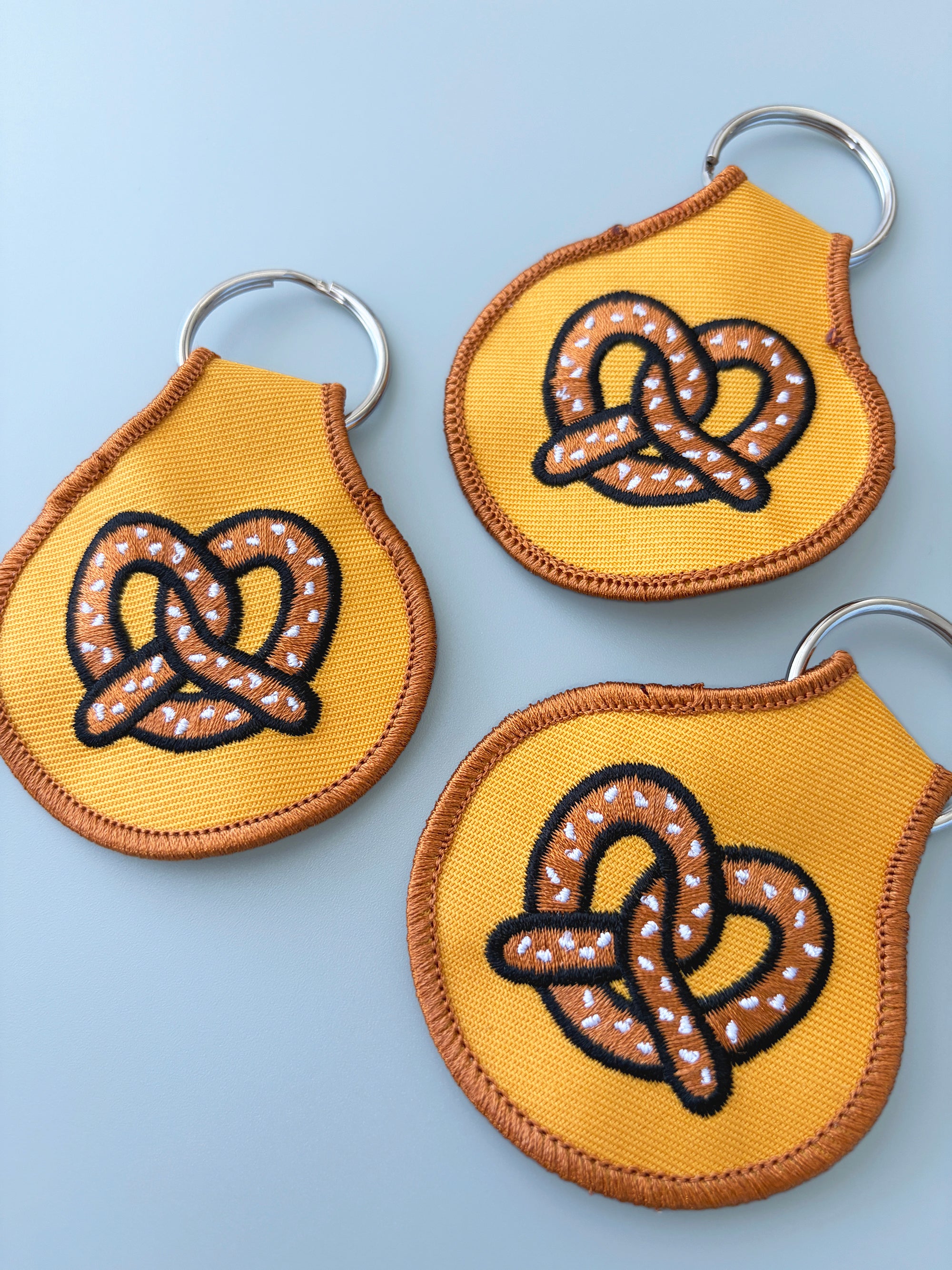 Pretzel Embroidered Keychain - Occasionette